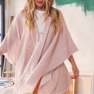 Gentle Fawn Light Blush Pink Fringe Wrap Shawl